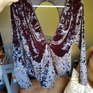 Velvet bodysuit